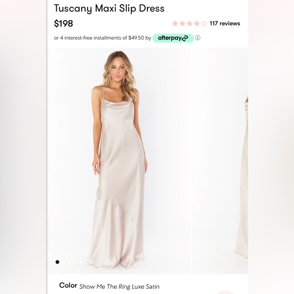 Show me your mumu bridesmaids dress only worn once. - Picture 1 of 3